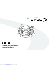 Opus OSS165 Installation Manual