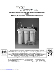 Encore EWS-UCW Installation, Operation And Maintenance Manual