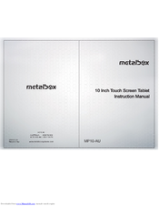 metalbox MP10-AU Instruction Manual