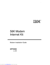 IBM 56K Modem Installation Manual