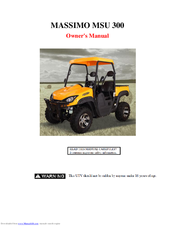 Massimo MSU 300 Owner's Manual