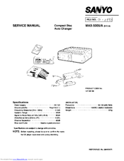 Sanyo MAX-5000A Service Manual