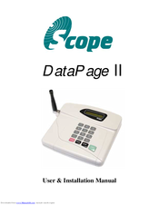 Scope DataPage MK2 User & Installation Manual