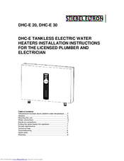 STIEBEL ELTRON DHC-E 20 Installation Instructions Manual