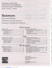 Kenmore W10682744B Installation Instructions Manual