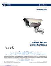 Vicon V920B Series Quick Manual