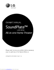 LG SoundPlate LABS40W Owner's Manual