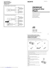 Sony CDX-3150 Instalation Instructions