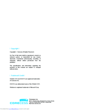 Corecess DX3111 User Manual