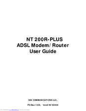 GDI NT 200R-Plus User Manual