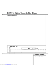 Harman Kardon DVD 25 Owner's Manual