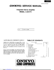 Onkyo A-8047V Service Manual