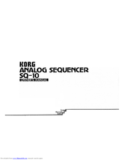 Korg SQ-10 Owner's Manual