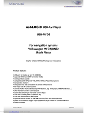 Caraudio-Systems usbLOGIC USB-MFD2 User Manual