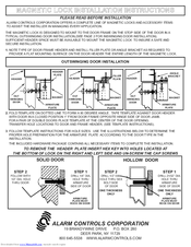 Alarm Controls Corporation 600D Installation Instructions Manual