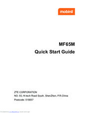 Mobinil MF65M Quick Start Manual