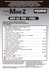 Kyosho Mini-Z Racer MR-02 RML Type Instruction Manual