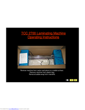 Tamerica TCC-2700 Operating Instructions Manual