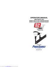 PrimeSource GR150 Operator's Manual And Parts List