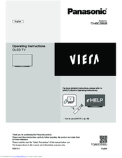 Panasonic Viera TX-65CZ952B Operating Instructions Manual