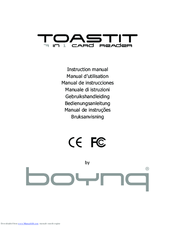 Boynq toastit Instruction Manual