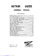 MITS Altair 8800 Assembly Manual