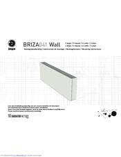 Jaga BRIZA041 Wall Mounting Instructions