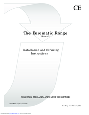 Euromatic Euro 45 Installation And Servicing Instructions