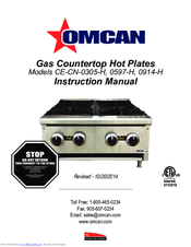 Omcan CE-CN-0914-H Instruction Manual