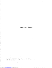 Allen Organ Company ADC 3600 Owner's Manual
