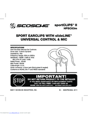 Scosche sportCLIPS II HPSC63M User Manual