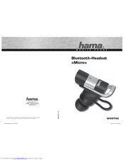 Hama 87552 Operating Instructions Manual