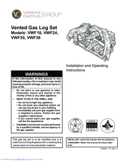 Vermont Castings VWF18 Installation And Operating Instructions Manual