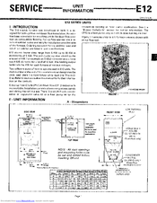 Lennox E12Q2-05 Service Information