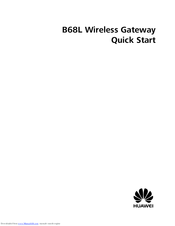 Huawei B68L Quick Start Manual