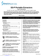 SapphireScientific SS-P 150H User Instructions