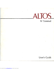 Altos IV User Manual