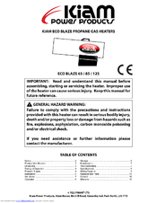 KIAM Eco Blaze 85 Instruction Manual