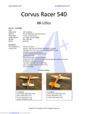 AeroPlus Corvus Racer 540 Manual