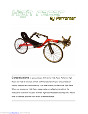 Performer High Racer Assembly Manual