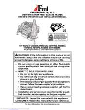 FMI HD24NB Owner's Operation And Installation Manual
