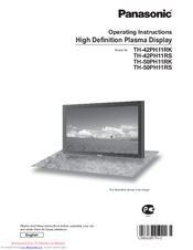 Panasonic TH-42PH11RK Operating Instructions Manual