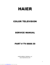 Haier TV-8888-30 Service Manual