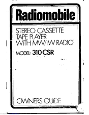 Radiomobile 310 CSR Owner's Manual
