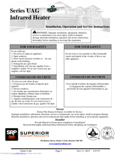 Superior Radiant UAG series Installation, Operation And Service Instructions