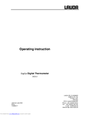 Lauda DCS2 Operating Instructions Manual