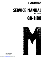 Toshiba GD-1190 Service Manual