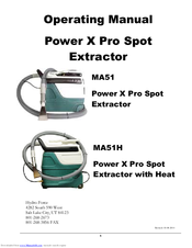 Hydro-Force Power X Pro Spot MA51H Operating Manual