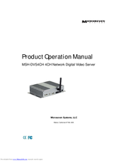 Microseven Systems MSSH-DVS4CH Operation Manual