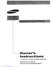 Samsung LN-S4 Owner's Instructions Manual